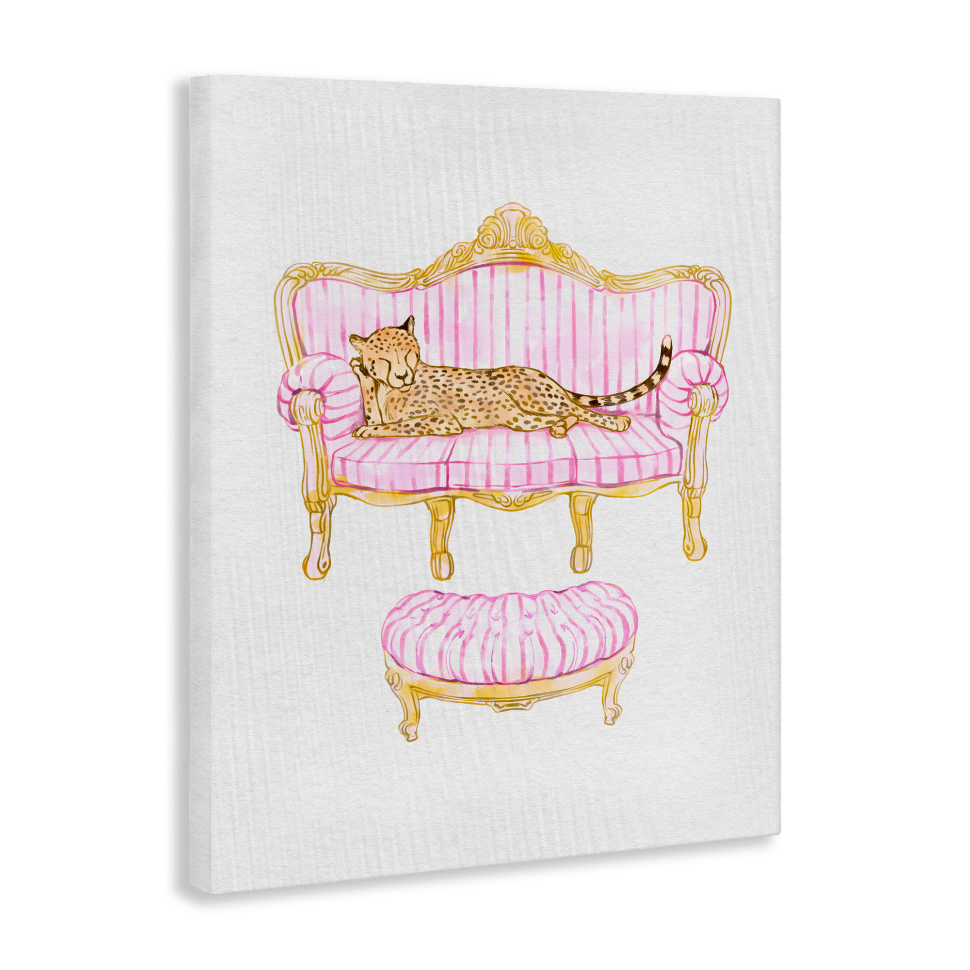 Rosdorf Park Cheetah Resting Stylish Furniture Canvas, design by Ziwei ...