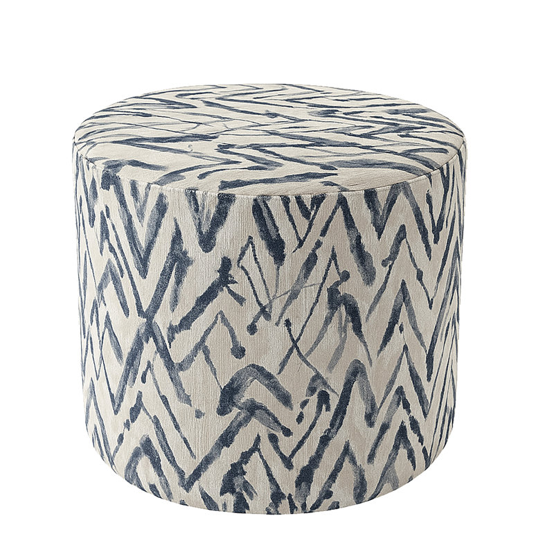 Repose-pieds Crescendo, Bleu / polyester beige