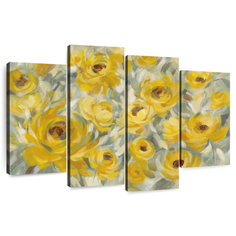 Vibrant Yellow Roses, 27" H x 43" W