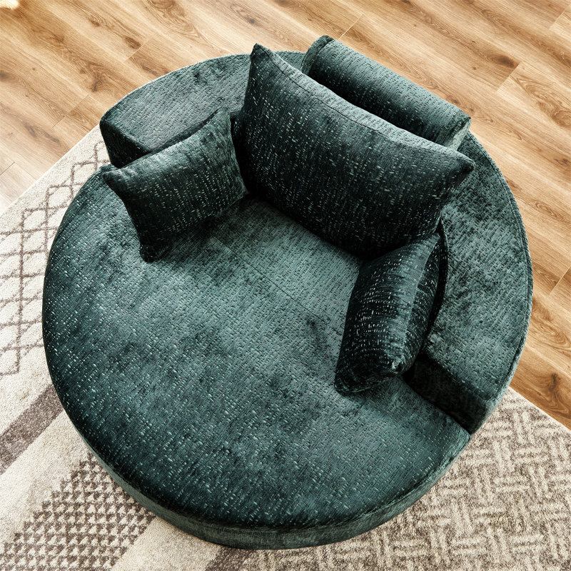 55''L Chenille Sponge Single Sofa,No Assembly Required,Fluffy Modern Sleeper Chair For Living Room, Bedroom, Lounge And Projection Room(Not A Swivel Chair.)