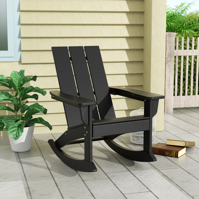 Joubert Outdoor Adirondack Chair, Black
