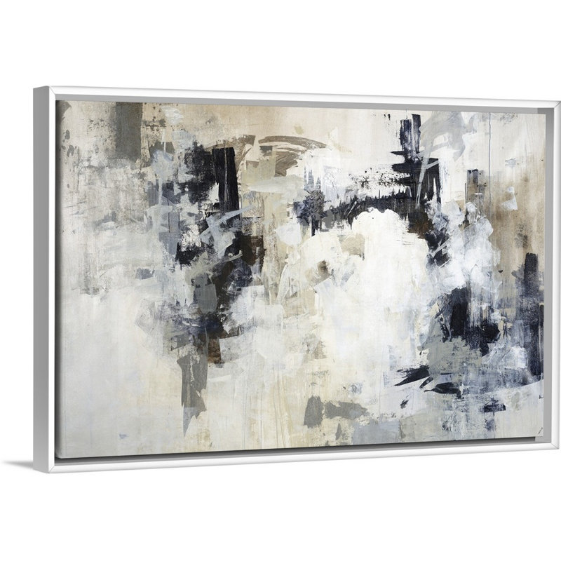 Forme brute - reproduction sur toile, Reproduction avec cadre flottant, H 26 po x l 38 po, Blanc