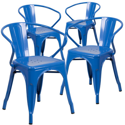 Joubert Metal Indoor-Outdoor Chair with Arms