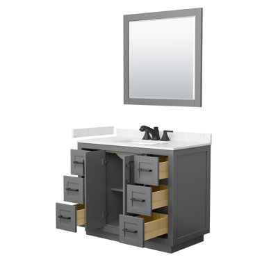 Miranda 42" Freestanding Single Bathroom Vanity with Cultured Marble Top