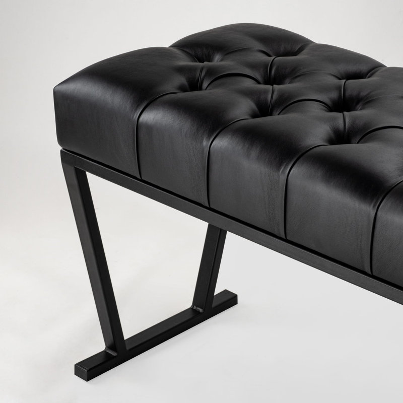 Ferderber Faux Leather Upholstered Bench, H40 x W100 x D30cm