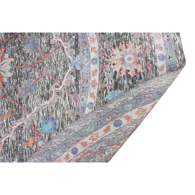 Hand Knotted Area Rug in Brown/Beige