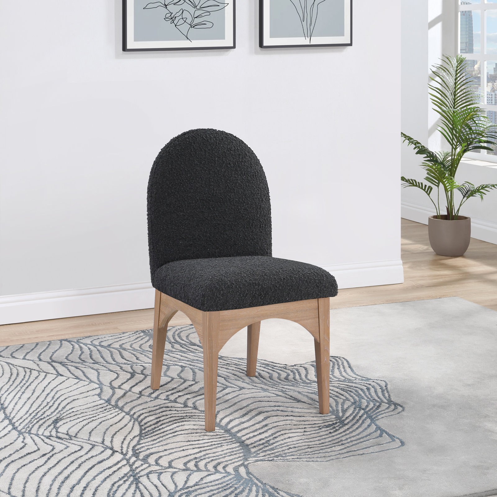 Waldorf Dining Chair, Black, Natural