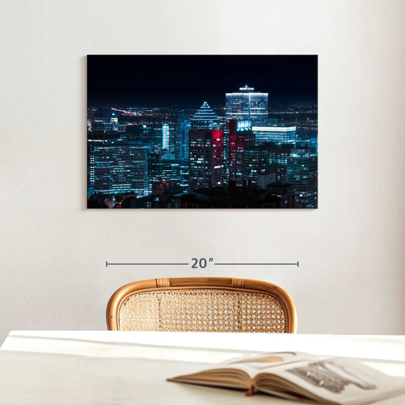 Nicci lumières du centre-ville de Montréal, H 16 po x l 24 po