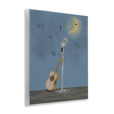 Music And Moon Stage Wall Plaque, design by Leslie Hermosa