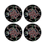 Ouroboros Vegan Leather Round Beaded Placemat