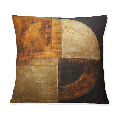 Coussin décoratif Bronze Brilliance Symmetry - Abstract Shapes