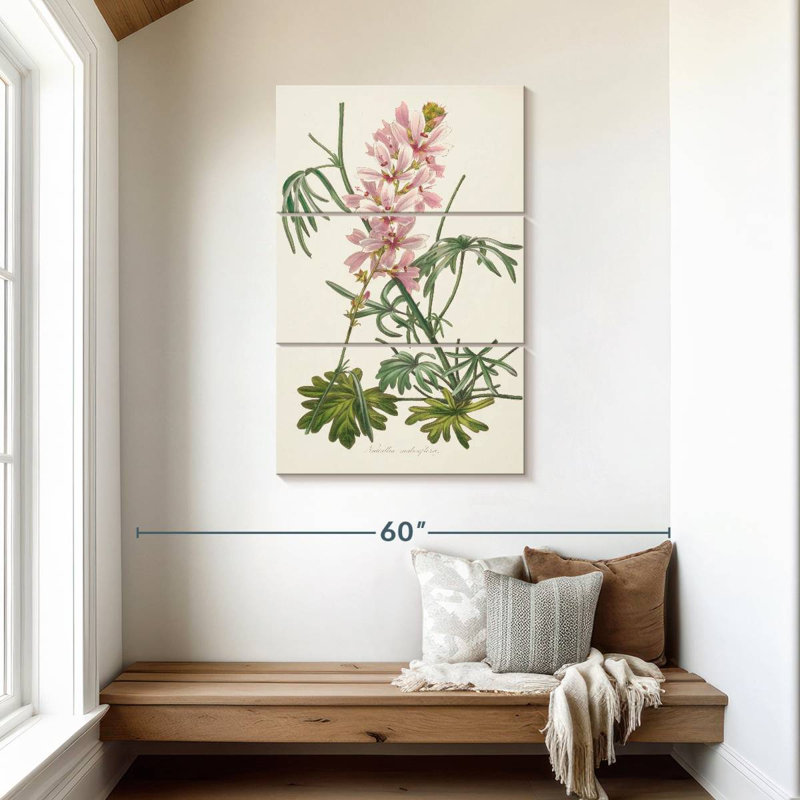 Harnek antique botanique I crème, H 45 po x l 28 po