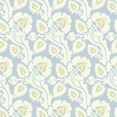 Paisley Briar - Papier peint botanique ivoire givré