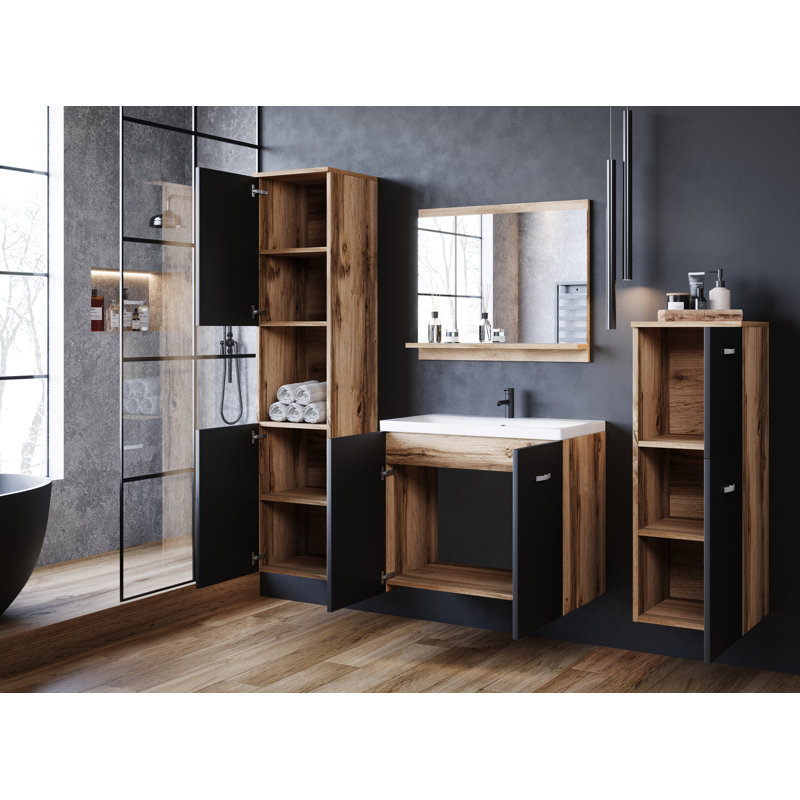 Reamy Wall Bathroom Storage Furniture Set