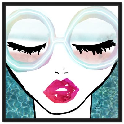 «Fashion and Glam Ready for the Water Neon Lips», impression sur toile