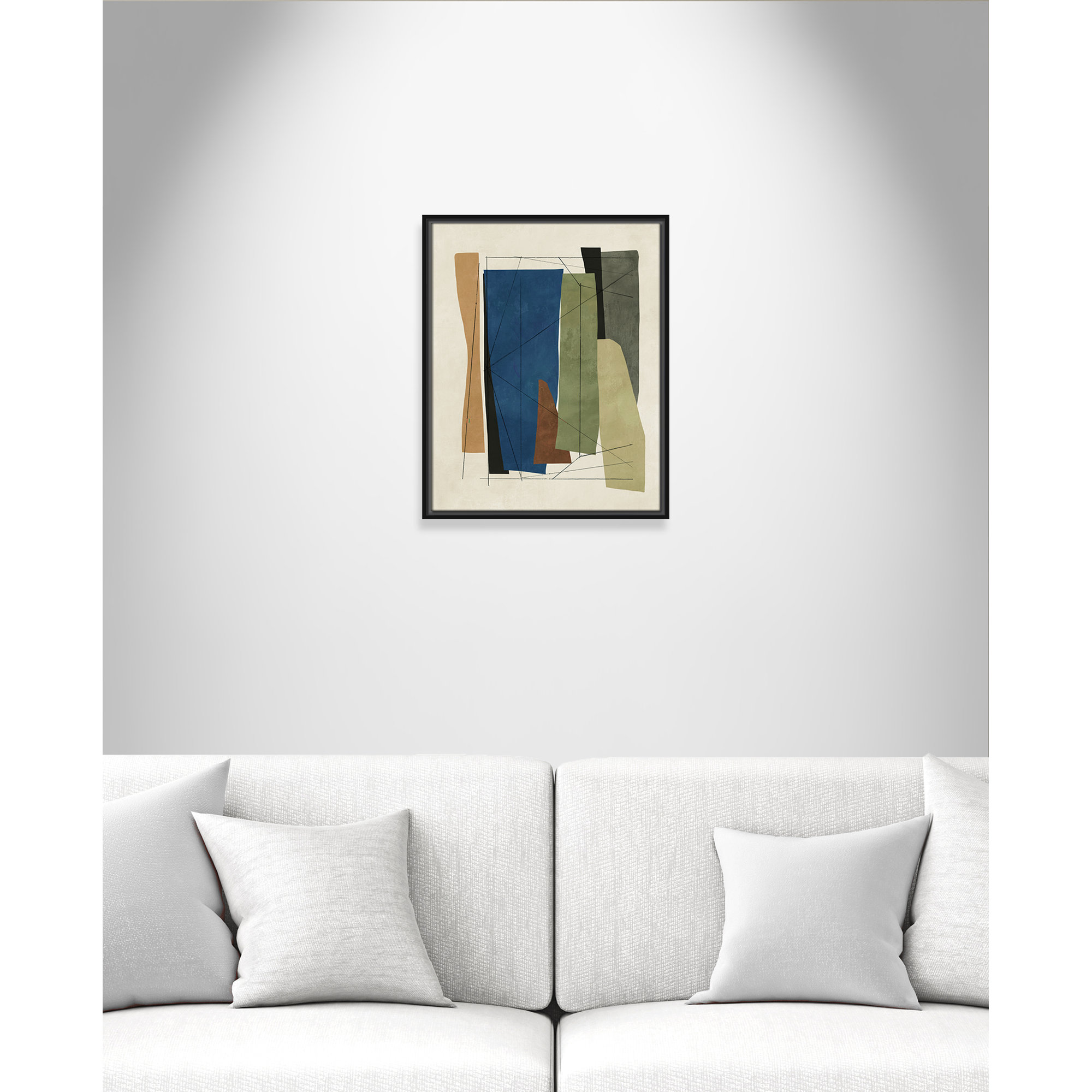Sync I by Tom Reeves, 21.5" H x 17.5" W x 2" D, Black Framed