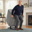Fauteuil inclinable ergonomique avec revêtement en chenille et repose-pieds - conception confortable en tonneau avec poche de rangement latérale-1725406800