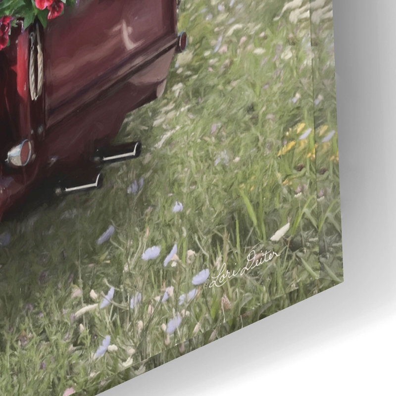 «Little Red Barn» par Lori Deiter, art mural en verre acrylique