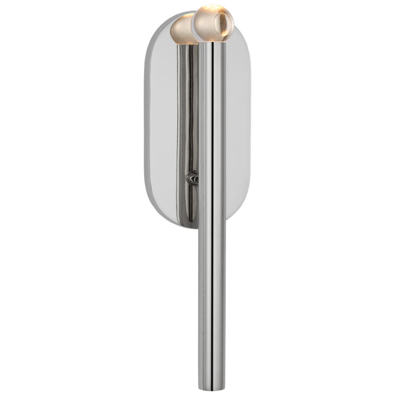 Kelly Wearstler Rousseau Medium Bath Sconce, Polished Nickel, Orb Bulb