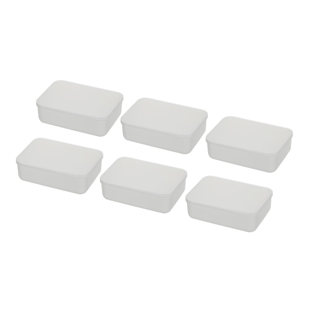 Rebrilliant Plastic Storage Bins With Lids For Organizing Small Household Items, Multipurpose For Classroom, Drawers, Desktop, Office, Playroom, Shelves, Closet, And More 2145-6 Pack Of 6 (Set of 6) Rebrilliant