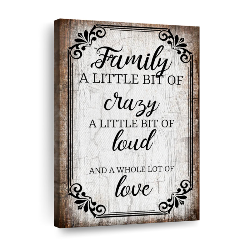 «Family Love Quote II», reproduction sur toile, H 32 po x l 48 po x P 1,25 po