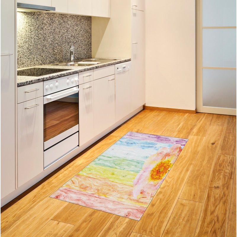 Wooden High Density Long Fiber Poly Threads Decorative Area Rug Carpet, Rectangle 2'7" x 5'