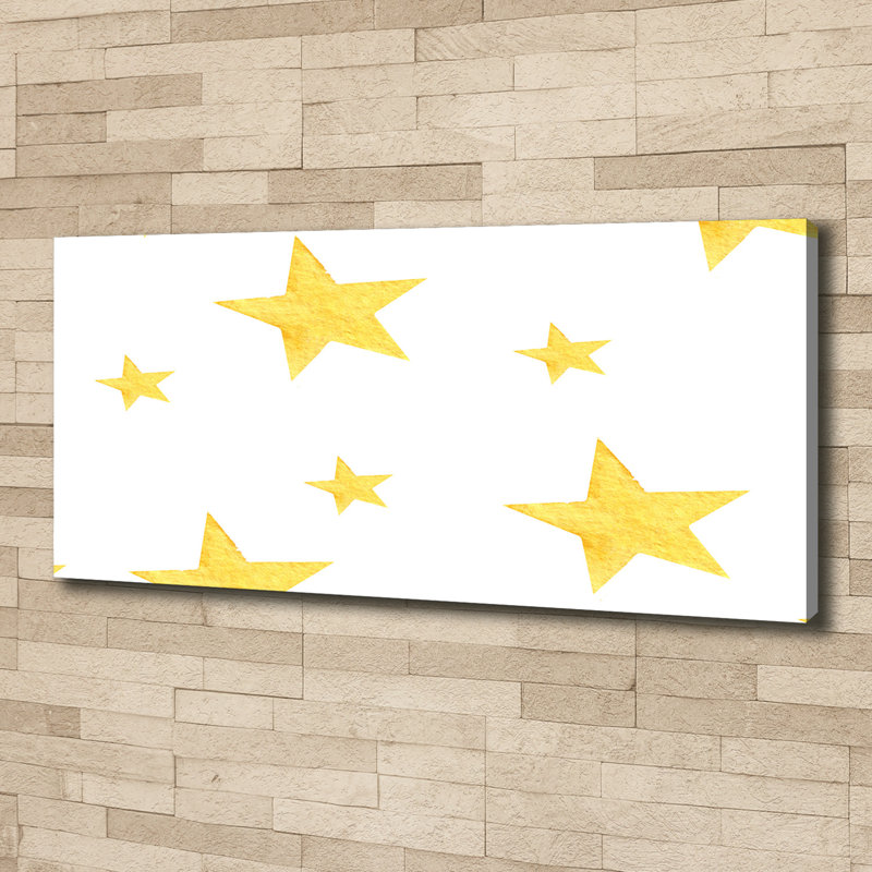 Yellow Stars - Print, 50cm H x 125cm W x 2cm D, Canvas