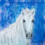 «Curly’s Blue» par France Gilbert - reproduction d'art sur toile-21786689