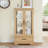 Lighted Glass Curio Display Cabinet With Adjustable Shelves, 2 Doors, 1 Drawer, And Bulb Included For Elegant Storage
