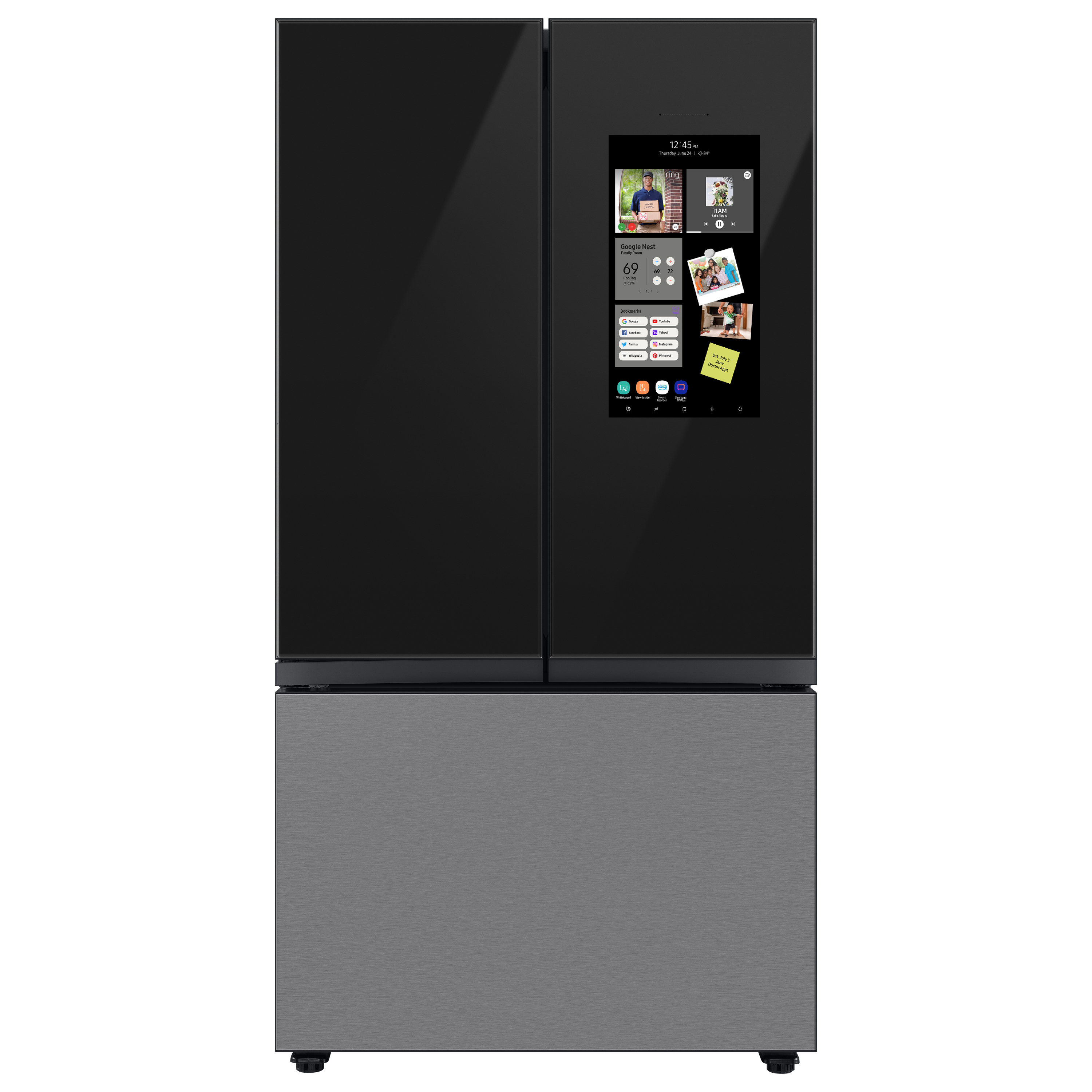 Samsung Bespoke 3-Door French Door Refrigerator (30 cu. ft.) with ...