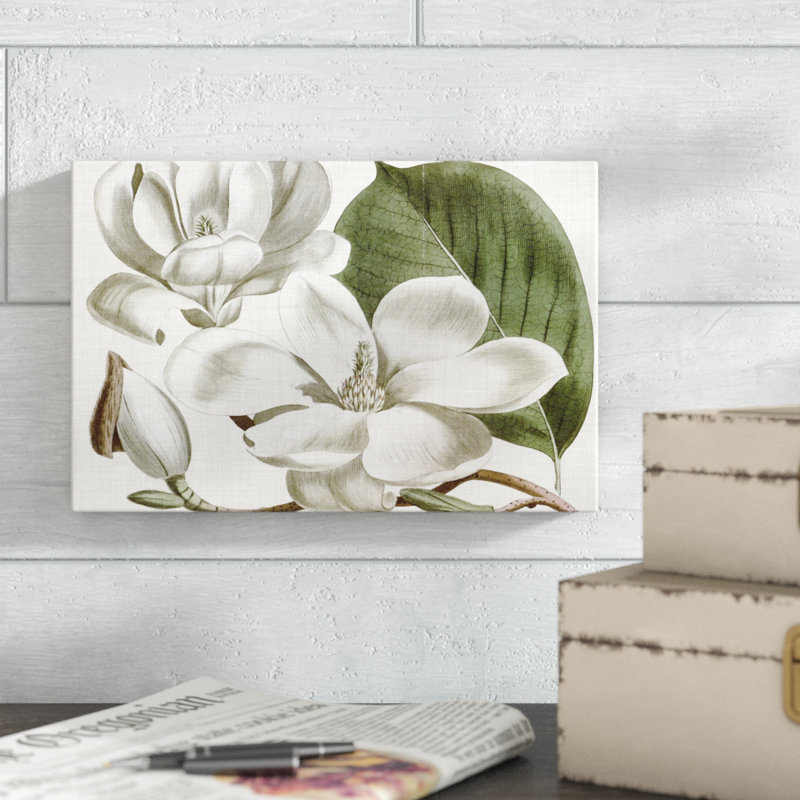 «Curtis Magnolia I», peinture sur toile, H 8 po x l 12 po