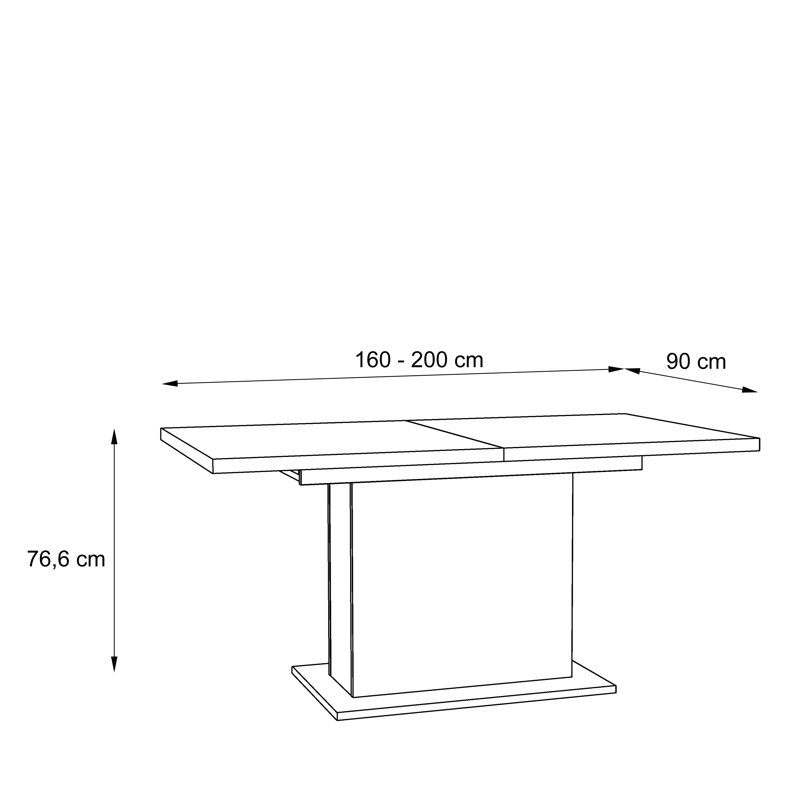 Pasillas Dining Table, Light brown