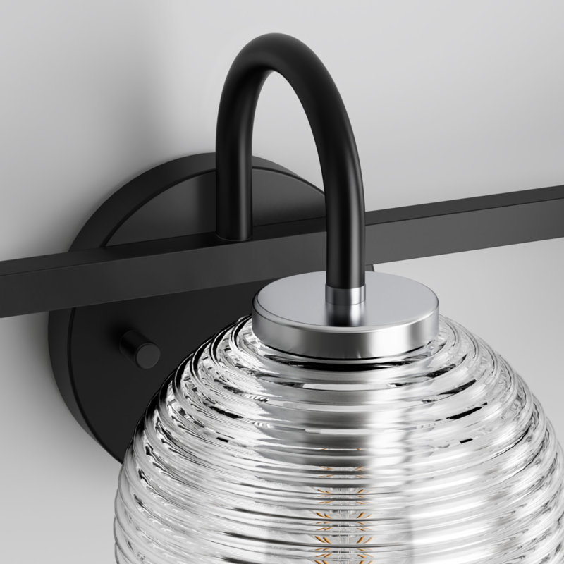 Meuble-lavabo moderne 3 lumières noir Chmura