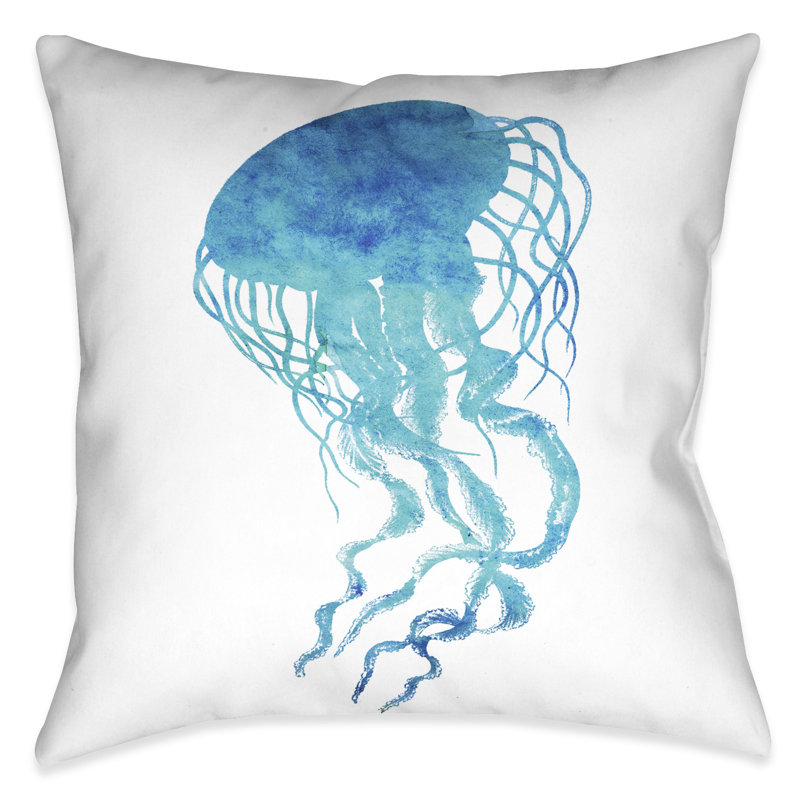  Coussin décoratif intérieur / extérieur Watercolor Jellyfish