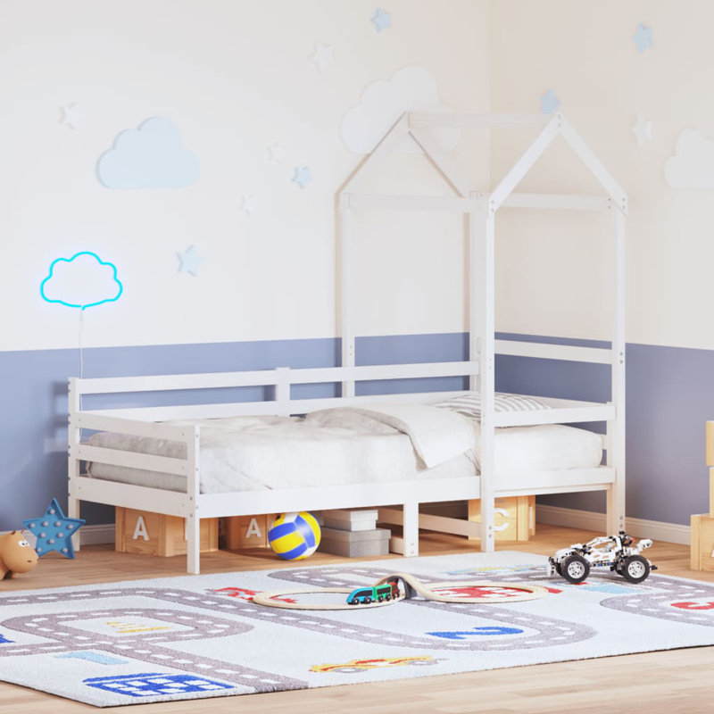Solid Wood Bed, White