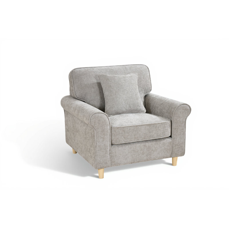 Alexxes Upholstered Armchair, Grey
