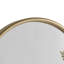 Miroir mural arqué en métal doré H 25,75 po