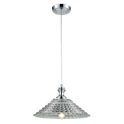 Caressa 1 - Light Polished Chrome Single Pendant
