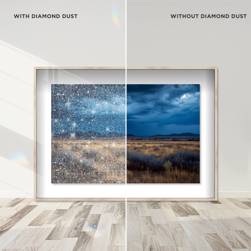 Dark Sky I Print by Oliver Gal, 31.5" H x 46.5" W, Natural Oak Shadowbox