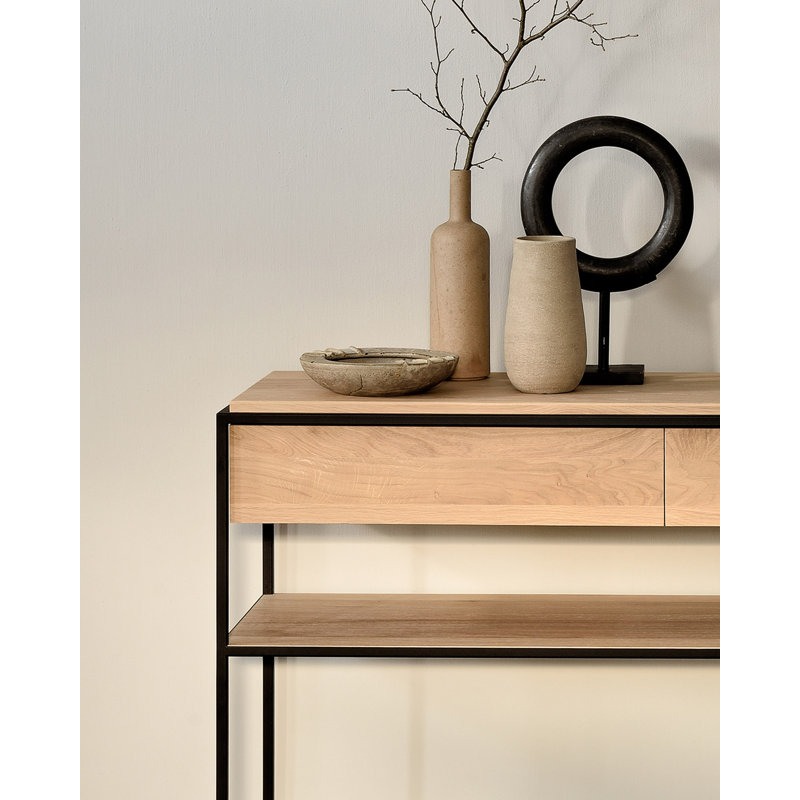 Monolit 48'' W Solid Wood Console Table, Natural