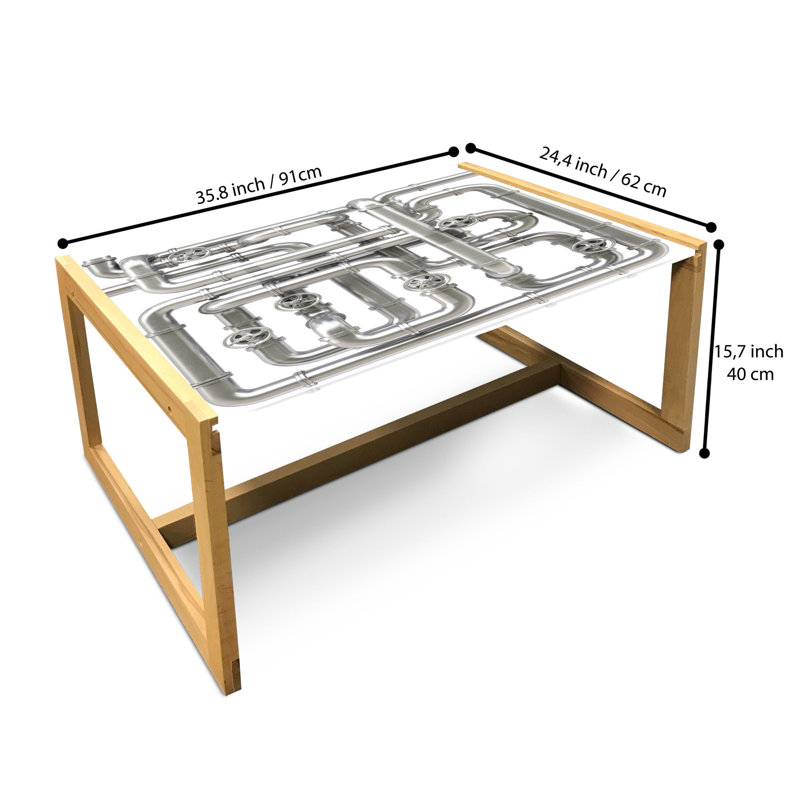 Jacquille Sled Coffee Table, 90cm H x 62cm W x 40cm D