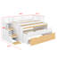 Structure de lit mezzanine peu encombrante avec bureau coulissant, lit gigogne et marches de rangement intégrées-131095846