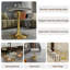 Table basse de 27,56 pouces de diamètre - 28,35 po de hauteur, table d'appoint de salon polyvalente-219447124-219447126