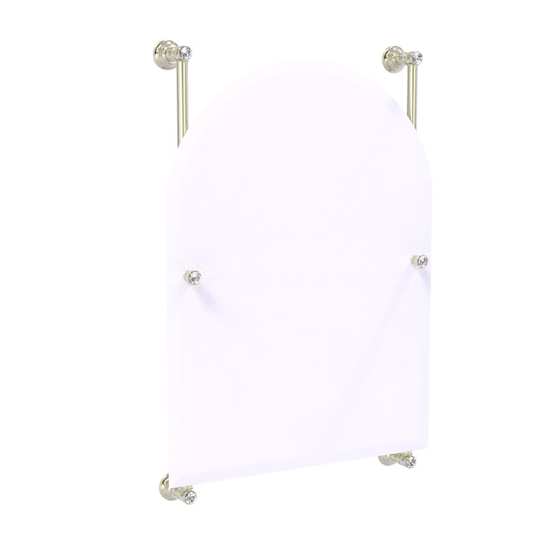 Miroir de meuble-lavabo biseauté sans cadre Gavin, 29 po x 21 po, Nickel poli