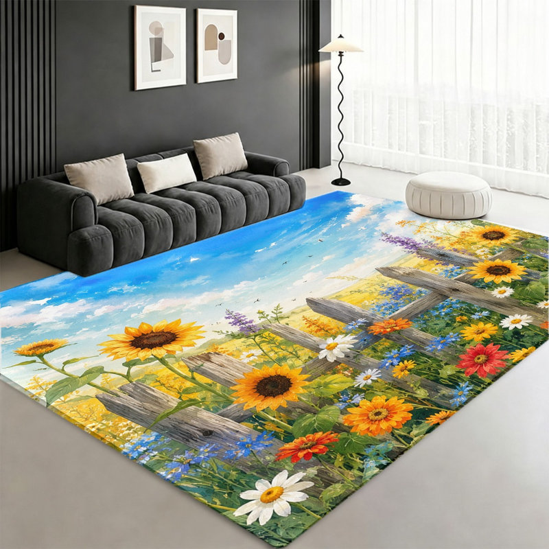 Tapis Sunflower, Rectangle 8 pi 2 po x 5 pi 11 po (250 x 180 cm)