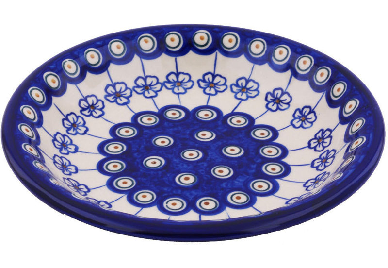 Flowering Peacock Stoneware Pasta Bowl