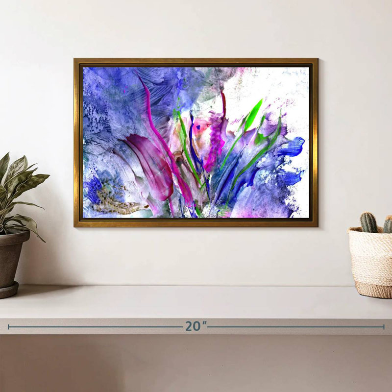 Fleur Syd, Cadre flottant doré, 13 po x 9 po