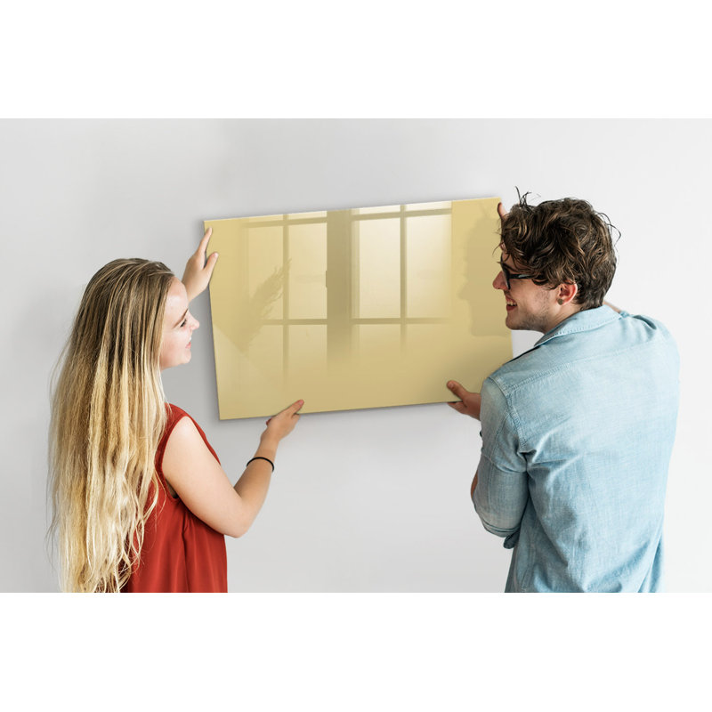 Magnetic Glass Dry Erase Board, Cream