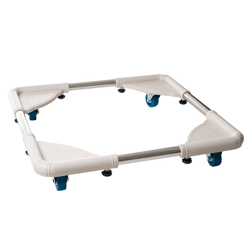Stalwart Adjustable Dolly Cart with Telescoping Base and Locking Caster Wheels - 220lbs Capacity