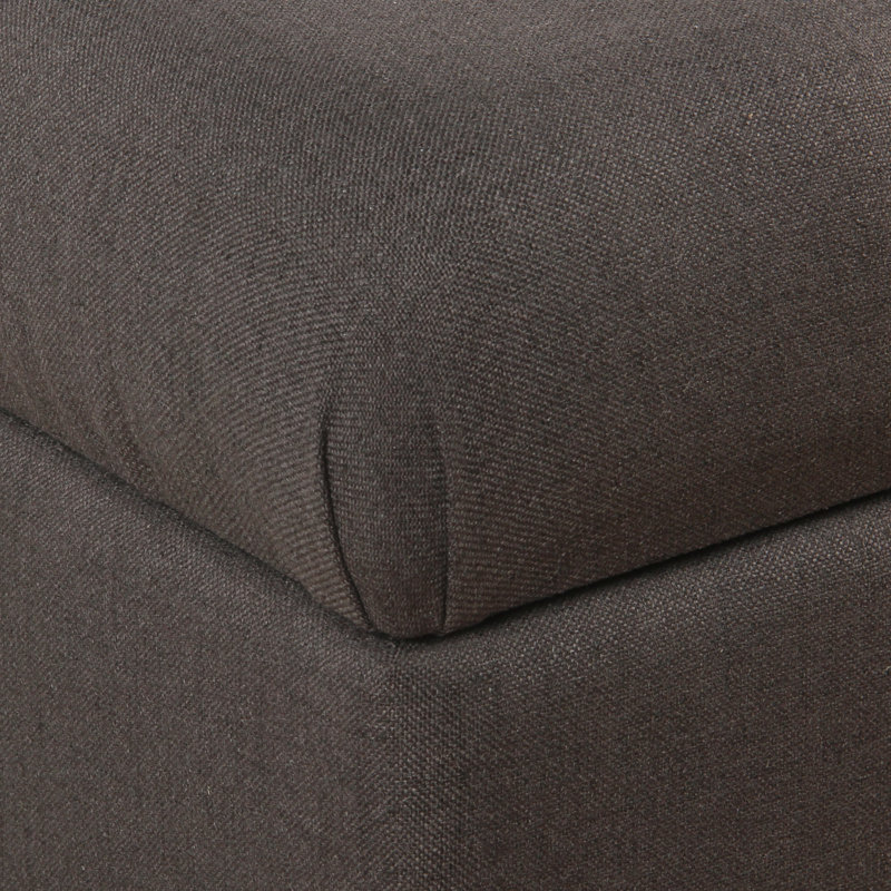 Allessandra Upholstered Storage Bench, Dark Charcoal Gray